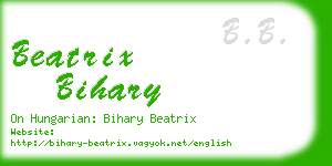 beatrix bihary business card